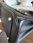 Hermes Birkin 30 Black Taurillon Clemence Bag