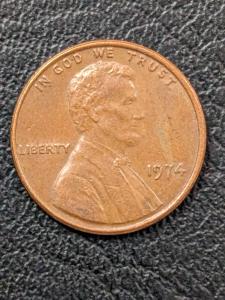 1974 Error Penny - No Mint Mark