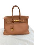 Hermès Birkin 35 Gold Togo Leather Handbag