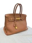 Hermès Birkin 35 Gold Togo Leather Handbag