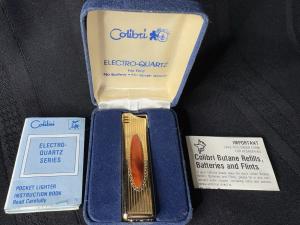 Colibri Vintage Electro-Quartz Butane Silver Lighter