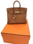 Gold Togo Leather Hermes Birkin 25 Handbag