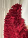 Mink & Silk Red Fur Coat, Size Medium