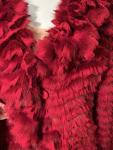 Mink & Silk Red Fur Coat, Size Medium