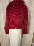 Mink & Silk Red Fur Coat, Size Medium
