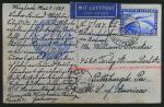 1929 Germany Zeppelin Airmail Cover Postcard