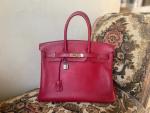 Hermès Birkin 30 Rouge Grenat Leather Bag