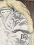 Vintage Cream White Saga Fox Fur Jacket Size 12-14
