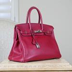 Hermès Birkin 30 Rouge Grenat Leather Bag