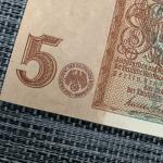 WW2 1942 German 5 Mark Banknote Collectible