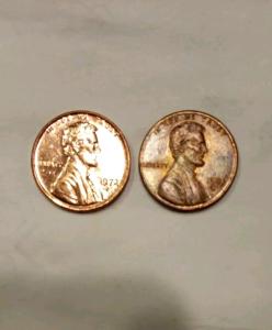1972D and 1983D Lincoln Pennies with Double Die