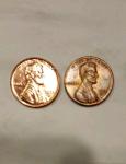 1972D and 1983D Lincoln Pennies with Double Die