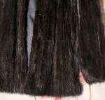 SAGAMINK Brown Mink Fur Coat for Women Size L