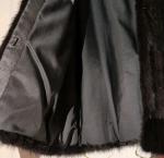 SAGAMINK Brown Mink Fur Coat for Women Size L