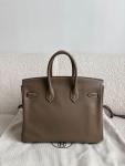 Hermes Birkin 25 Etoupe Handbag with Gold Hardware