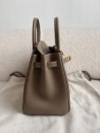 Hermes Birkin 25 Etoupe Handbag with Gold Hardware