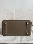 Hermes Birkin 25 Etoupe Handbag with Gold Hardware