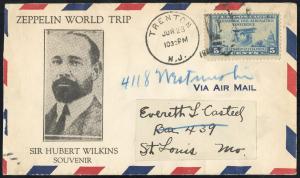 Zeppelin World Tour US Stamps Cover