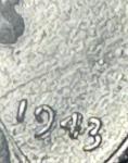 1943 Steel Penny with Errors and No Mint Mark