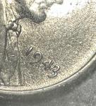 1943 Steel Penny with Errors and No Mint Mark
