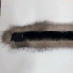 Gray Fox Fur Headband and Neck Collar Wrap