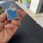 Vintage Colibri Cube Lighter Blue Made in Japan