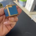 Vintage Colibri Cube Lighter Blue Made in Japan