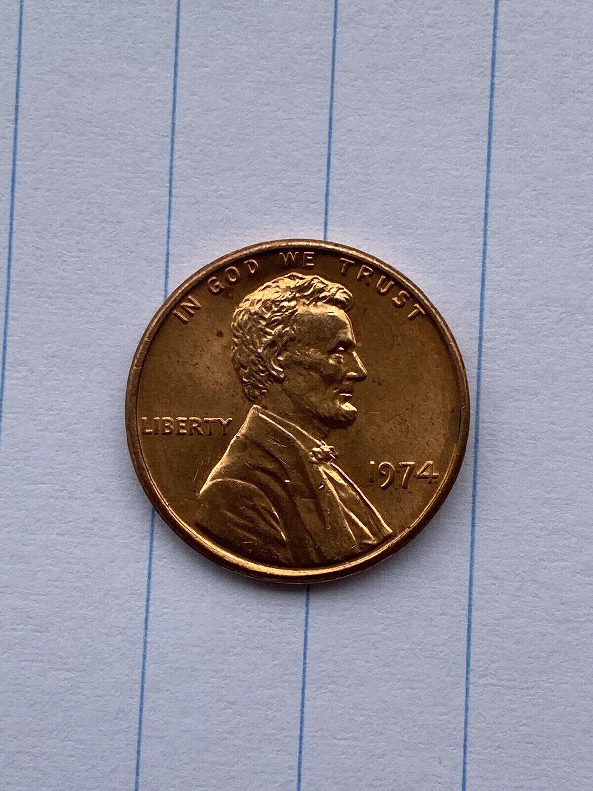1974 Penny Without Mint Mark Collectible