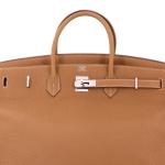 Brown Hermes Birkin 40 Bag with Palladium Hardware
