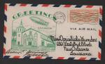 1934 Zeppelin Flight Cover, Santa Clara to New Orleans