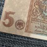 WW2 German 5 Mark Banknote Currency Collectible