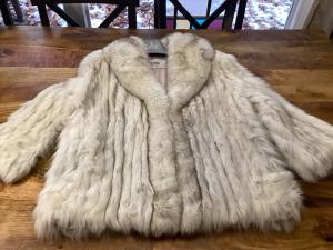 Vintage Silver Fox Fur Coat - Size XL