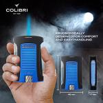 Colibri Daytona Matte Blue Butane Torch Lighter