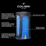 Colibri Daytona Matte Blue Butane Torch Lighter