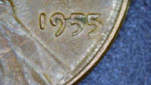 1955 Lincoln Wheat Penny Triple Error Coin
