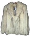 Silver Fox Fur Coat, Medium Size