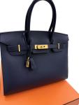 Hermes Birkin 30 Noir Epsom Leather Handbag