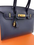 Hermes Birkin 30 Noir Epsom Leather Handbag
