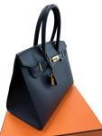 Hermes Birkin 30 Noir Epsom Leather Handbag