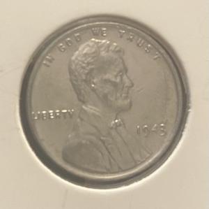 1943 Steel Wheat Cent Penny - No Mint Mark