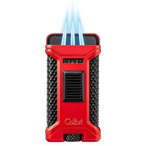 Colibri Ascari Triple Jet Butane Lighter - Metallic Red