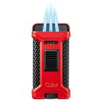Colibri Ascari Triple Jet Butane Lighter - Metallic Red