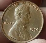 1974 Penny Without Mint Mark