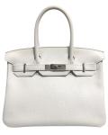 Hermes Birkin 30 White Togo Leather Handbag