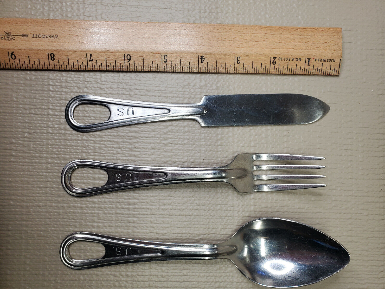 Saga Military Utensils: Knife, Fork, Spoon (3-piece set)