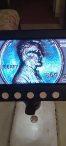 1969 D Penny with Rim Error and Color