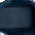 Blue Togo Hermes Birkin Handbag with Palladium