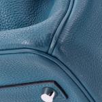 Blue Togo Hermes Birkin Handbag with Palladium