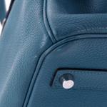 Blue Togo Hermes Birkin Handbag with Palladium