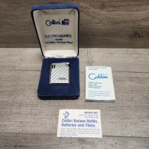 Vintage Colibri Electro-Quartz Butane Lighter in Case